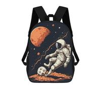 sinyumoney Mochilas Para Niños Astronaut Kicking Soccer Ball in Space -1 Mochila Escolar Impresa En 3D Para Niños Mochilas De Viaje De Moda Para Niños Estudiantes Escolares 17inch