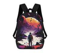 sinyumoney Mochilas Para Niños Astronaut's Cosmic Journey Mochila Escolar Impresa En 3D Para Niños Mochilas De Viaje De Moda Para Niños Estudiantes Escolares 17inch