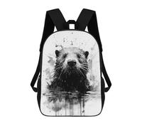 sinyumoney Mochilas Para Niños Beaver Beauty Watercolor Mochila Escolar Mochila Para Niños Mochila De Viaje Mochilas Para Libros Mochila Impresa En 3D Para Niños Y Niñas 17inch