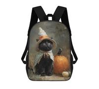 sinyumoney Mochilas Para Niños Black Cat Witch Mochila Escolar Impresa En 3D Mochila De Moda Mochilas Escolares De Viaje Para La Escuela O Viajes 17inch