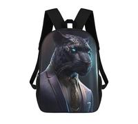 sinyumoney Mochilas Para Niños Black Panther in Suit Mochila Escolar Mochila Para Niños Mochila De Viaje Mochilas Para Libros Mochila Impresa En 3D Para Niños Y Niñas 17inch