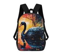 sinyumoney Mochilas Para Niños Black Swan Reflections in Autumn Mochila Escolar Impresa En 3D Mochila De Moda Mochilas Escolares De Viaje Para La Escuela O Viajes 17inch