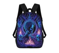 sinyumoney Mochilas Para Niños Blue Flame Portrait Artwork Mochila Escolar Mochila Para Niños Mochila De Viaje Mochilas Para Libros Mochila Impresa En 3D Para Niños Y Niñas 17inch