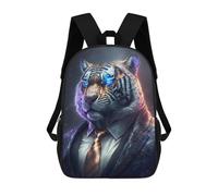 sinyumoney Mochilas Para Niños Boss Tiger In Suit Mochila Escolar Para Niños Mochila De Viaje Mochila Escolar Para Estudiantes Bolsa Para Libros Y Material Escolar Mochilas Escolares 17inch