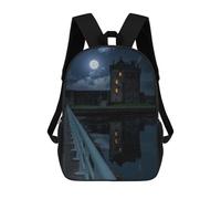 sinyumoney Mochilas Para Niños Broughty Ferry Castle Mochila Escolar Impresa En 3D Para Niños Mochilas De Viaje De Moda Para Niños Estudiantes Escolares 17inch