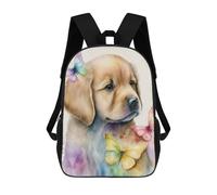 sinyumoney Mochilas Para Niños Butterfly Golden Retriever Mochila Escolar Impresa En 3D Para Niños Mochilas De Viaje De Moda Para Niños Estudiantes Escolares 17inch