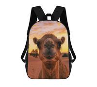 sinyumoney Mochilas Para Niños Camel Portrait at Sunset Wildlife Photo Mochila Escolar Impresa En 3D Para Niños Mochilas De Viaje De Moda Para Niños Estudiantes Escolares 17inch