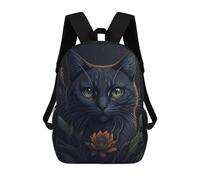 sinyumoney Mochilas Para Niños Cat Flower Green Eye Mochila Escolar Mochila Para Niños Mochila De Viaje Mochilas Para Libros Mochila Impresa En 3D Para Niños Y Niñas 17inch