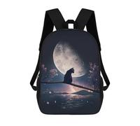 sinyumoney Mochilas Para Niños Cat, Moon And Stars Mochila Escolar Para Niños Mochila De Viaje Mochila Escolar Para Estudiantes Bolsa Para Libros Y Material Escolar Mochilas Escolares 17inch