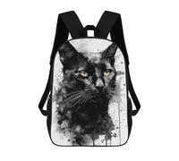 sinyumoney Mochilas Para Niños Cat Portrait Watercolor Mochila Escolar Impresa En 3D Mochila De Moda Mochilas Escolares De Viaje Para La Escuela O Viajes 17inch