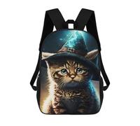 sinyumoney Mochilas Para Niños Cat Witch Hat Perched Mochila Escolar Para Niños Mochila De Viaje Mochila Escolar Para Estudiantes Bolsa Para Libros Y Material Escolar Mochilas Escolares 17inch