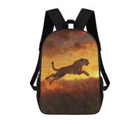 sinyumoney Mochilas Para Niños Cheetah Leap at Sunset Mochila Escolar Impresa En 3D Para Niños Mochilas De Viaje De Moda Para Niños Estudiantes Escolares 17inch