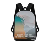 sinyumoney Mochilas Para Niños Christian Quote of Bible 4 Mochila Escolar Mochila Para Niños Mochila De Viaje Mochilas Para Libros Mochila Impresa En 3D Para Niños Y Niñas 17inch