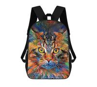 sinyumoney Mochilas Para Niños Colorful Abstract Cat Painting Mochila Escolar Mochila Para Niños Mochila De Viaje Mochilas Para Libros Mochila Impresa En 3D Para Niños Y Niñas 17inch