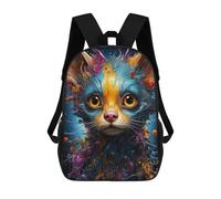 sinyumoney Mochilas Para Niños Colorful Cat Portrait -8 Mochila Escolar Mochila Para Niños Mochila De Viaje Mochilas Para Libros Mochila Impresa En 3D Para Niños Y Niñas 17inch