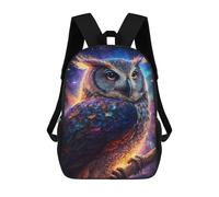sinyumoney Mochilas Para Niños Colorful Cosmic Owl Artwork Mochila Escolar Impresa En 3D Para Niños Mochilas De Viaje De Moda Para Niños Estudiantes Escolares 17inch