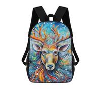 sinyumoney Mochilas Para Niños Colorful Deer Portrait-22 Mochila Escolar Impresa En 3D Mochila De Moda Mochilas Escolares De Viaje Para La Escuela O Viajes 17inch