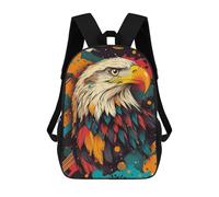sinyumoney Mochilas Para Niños Colorful Eagle Portrait Eagle Wall Art Mochila Escolar Impresa En 3D Para Niños Mochilas De Viaje De Moda Para Niños Estudiantes Escolares 17inch