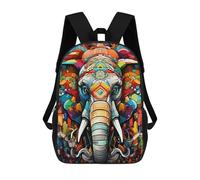 sinyumoney Mochilas Para Niños Colorful Elephant Artwork-32 Mochila Escolar Impresa En 3D Mochila De Moda Mochilas Escolares De Viaje Para La Escuela O Viajes 17inch