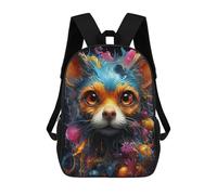 sinyumoney Mochilas Para Niños Colorful Fox Portrait -12 Mochila Escolar Impresa En 3D Mochila De Moda Mochilas Escolares De Viaje Para La Escuela O Viajes 17inch