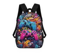 sinyumoney Mochilas Para Niños Colorful Gaming Controllers -8 Mochila Escolar Impresa En 3D Mochila De Moda Mochilas Escolares De Viaje Para La Escuela O Viajes 17inch