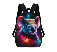 sinyumoney Mochilas Para Niños Colorful Koala in Space Mochila Escolar Impresa En 3D Para Niños Mochilas De Viaje De Moda Para Niños Estudiantes Escolares 17inch