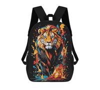 sinyumoney Mochilas Para Niños Colorful Lion Mochila Escolar Impresa En 3D Para Niños Mochilas De Viaje De Moda Para Niños Estudiantes Escolares 17inch