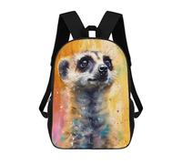 sinyumoney Mochilas Para Niños Colorful Meerkat Painting Mochila Escolar Impresa En 3D Para Niños Mochilas De Viaje De Moda Para Niños Estudiantes Escolares 17inch