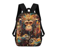 sinyumoney Mochilas Para Niños Colorful Monkey Artwork Mochila Escolar Mochila Para Niños Mochila De Viaje Mochilas Para Libros Mochila Impresa En 3D Para Niños Y Niñas 17inch