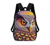 sinyumoney Mochilas Para Niños Colorful Owl Artwork-10 Mochila Escolar Mochila Para Niños Mochila De Viaje Mochilas Para Libros Mochila Impresa En 3D Para Niños Y Niñas 17inch