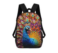 sinyumoney Mochilas Para Niños Colorful Peacock Artwork-5 Mochila Escolar Impresa En 3D Mochila De Moda Mochilas Escolares De Viaje Para La Escuela O Viajes 17inch