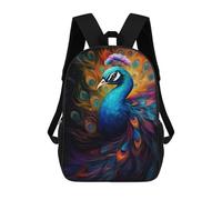 sinyumoney Mochilas Para Niños Colorful Peacock Artwork Mochila Escolar Mochila Para Niños Mochila De Viaje Mochilas Para Libros Mochila Impresa En 3D Para Niños Y Niñas 17inch
