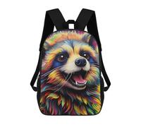 sinyumoney Mochilas Para Niños Colorful Raccoon Artwork-9 Mochila Escolar Impresa En 3D Mochila De Moda Mochilas Escolares De Viaje Para La Escuela O Viajes 17inch