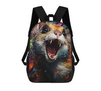 sinyumoney Mochilas Para Niños Colorful Roaring Cat Art Mochila Escolar Mochila Para Niños Mochila De Viaje Mochilas Para Libros Mochila Impresa En 3D Para Niños Y Niñas 17inch