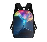 sinyumoney Mochilas Para Niños Colorful Sky Man Mountain Mochila Escolar Mochila Para Niños Mochila De Viaje Mochilas Para Libros Mochila Impresa En 3D Para Niños Y Niñas 17inch