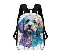 sinyumoney Mochilas Para Niños Colorful Watercolor Dog Art Print Mochila Escolar Impresa En 3D Para Niños Mochilas De Viaje De Moda Para Niños Estudiantes Escolares 17inch