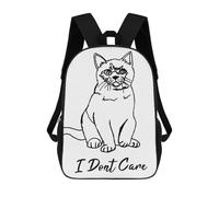 sinyumoney Mochilas Para Niños Cool Cat in Minimalist Art Mochila Escolar Impresa En 3D Mochila De Moda Mochilas Escolares De Viaje Para La Escuela O Viajes 17inch