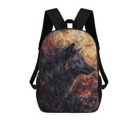 sinyumoney Mochilas Para Niños Cosmic Nebula Wolf Mochila Escolar Impresa En 3D Mochila De Moda Mochilas Escolares De Viaje Para La Escuela O Viajes 17inch