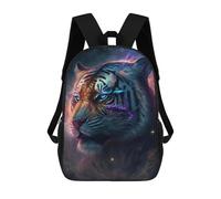 sinyumoney Mochilas Para Niños Cosmic Tiger Portrait-7 Mochila Escolar Impresa En 3D Para Niños Mochilas De Viaje De Moda Para Niños Estudiantes Escolares 17inch