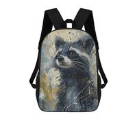 sinyumoney Mochilas Para Niños Curious Raccoon Mochila Escolar Impresa En 3D Para Niños Mochilas De Viaje De Moda Para Niños Estudiantes Escolares 17inch