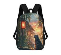 sinyumoney Mochilas Para Niños Cute Cat Scenery at Sunset Mochila Escolar Impresa En 3D Mochila De Moda Mochilas Escolares De Viaje Para La Escuela O Viajes 17inch