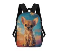 sinyumoney Mochilas Para Niños Cute Chihuahua Puppy Painting Mochila Escolar Mochila Para Niños Mochila De Viaje Mochilas Para Libros Mochila Impresa En 3D Para Niños Y Niñas 17inch