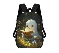 sinyumoney Mochilas Para Niños Cute Ghost Reading Mochila Escolar Impresa En 3D Mochila De Moda Mochilas Escolares De Viaje Para La Escuela O Viajes 17inch