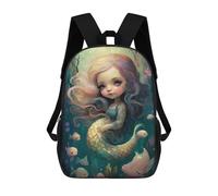 sinyumoney Mochilas Para Niños Cute Mermaid Mochila Escolar Impresa En 3D Mochila De Moda Mochilas Escolares De Viaje Para La Escuela O Viajes 17inch