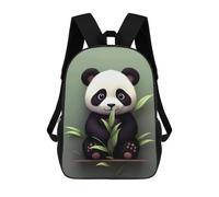 sinyumoney Mochilas Para Niños Cute Panda with Bamboo Leaves Mochila Escolar Impresa En 3D Para Niños Mochilas De Viaje De Moda Para Niños Estudiantes Escolares 17inch