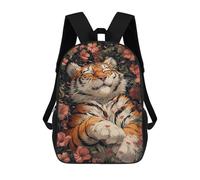 sinyumoney Mochilas Para Niños Cute Tiger Sleeping Sakura Mochila Escolar Impresa En 3D Mochila De Moda Mochilas Escolares De Viaje Para La Escuela O Viajes 17inch