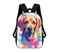 sinyumoney Mochilas Para Niños Cute Watercolor Labrador Mochila Escolar Mochila Para Niños Mochila De Viaje Mochilas Para Libros Mochila Impresa En 3D Para Niños Y Niñas 17inch
