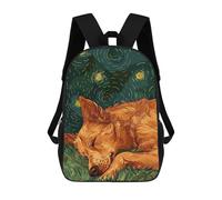 sinyumoney Mochilas Para Niños Dog Sleeping Under Starry Night Sky Mochila Escolar Impresa En 3D Mochila De Moda Mochilas Escolares De Viaje Para La Escuela O Viajes 17inch