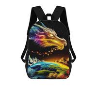 sinyumoney Mochilas Para Niños Dragon And Earth Mochila Escolar Impresa En 3D Para Niños Mochilas De Viaje De Moda Para Niños Estudiantes Escolares 17inch