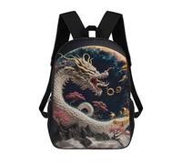 sinyumoney Mochilas Para Niños Dragon Moon Fantasy Mochila Escolar Impresa En 3D Mochila De Moda Mochilas Escolares De Viaje Para La Escuela O Viajes 17inch